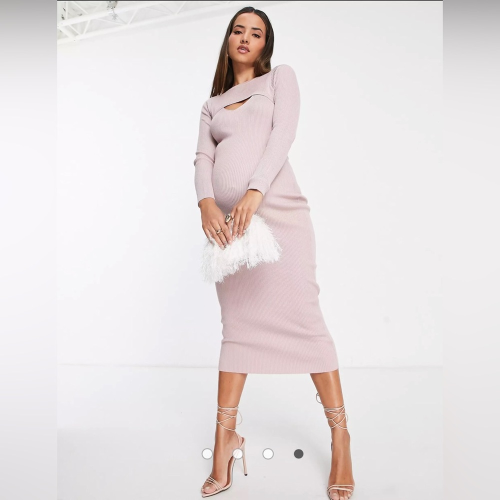 NWT ASOS Maternity Dusty Rose Dress